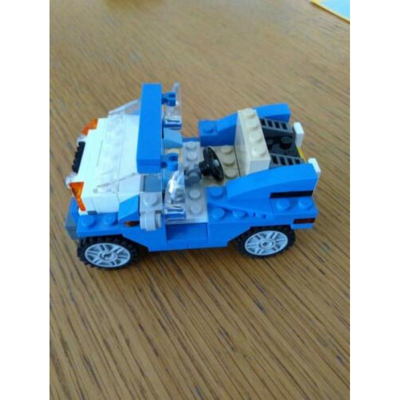 lego 6913 3 in 1 blauwe sportwagen