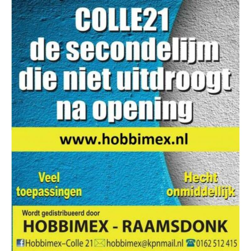 Colle 21 de secondelijm die niet uitdroogt