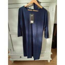 La Dress fijne jurk maat XS, Carla Navy - marine blauw.