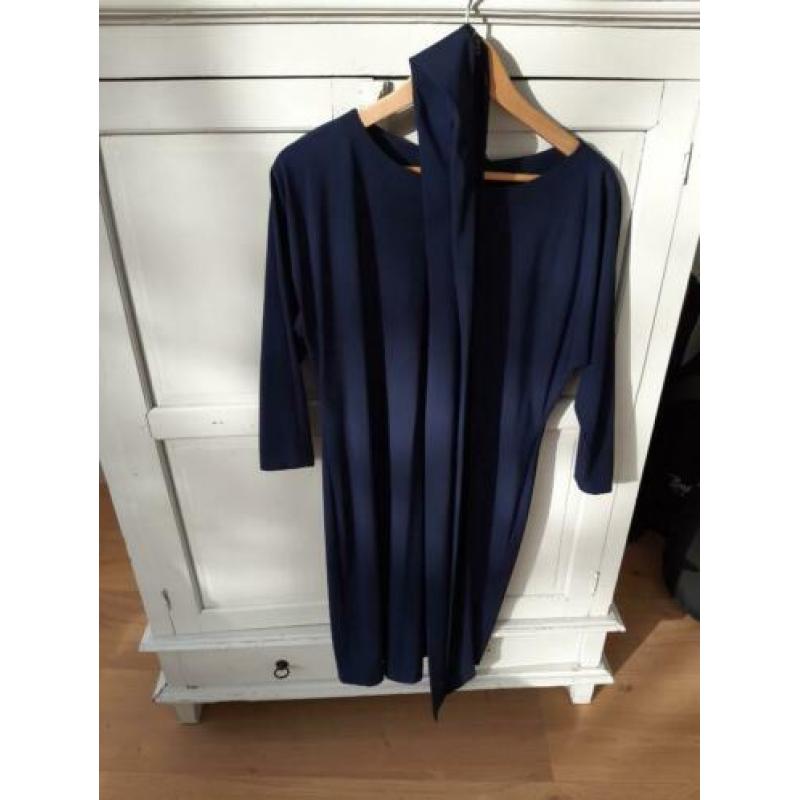 La Dress fijne jurk maat XS, Carla Navy - marine blauw.