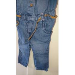 Leuke, jeans / spijker jumpsuit / onesie, Hema, maat 62