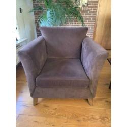 Bruine stoffen stoel fauteuil by MT