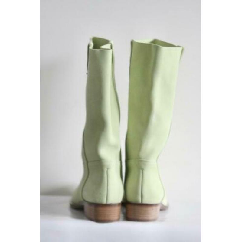 Nieuw! Elizabeth Stuart - Limoen groen suede laarzen - Mt 38