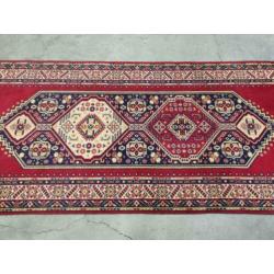 Vintage Perzisch tapijt loper Adur geometrisch wol 90x202cm