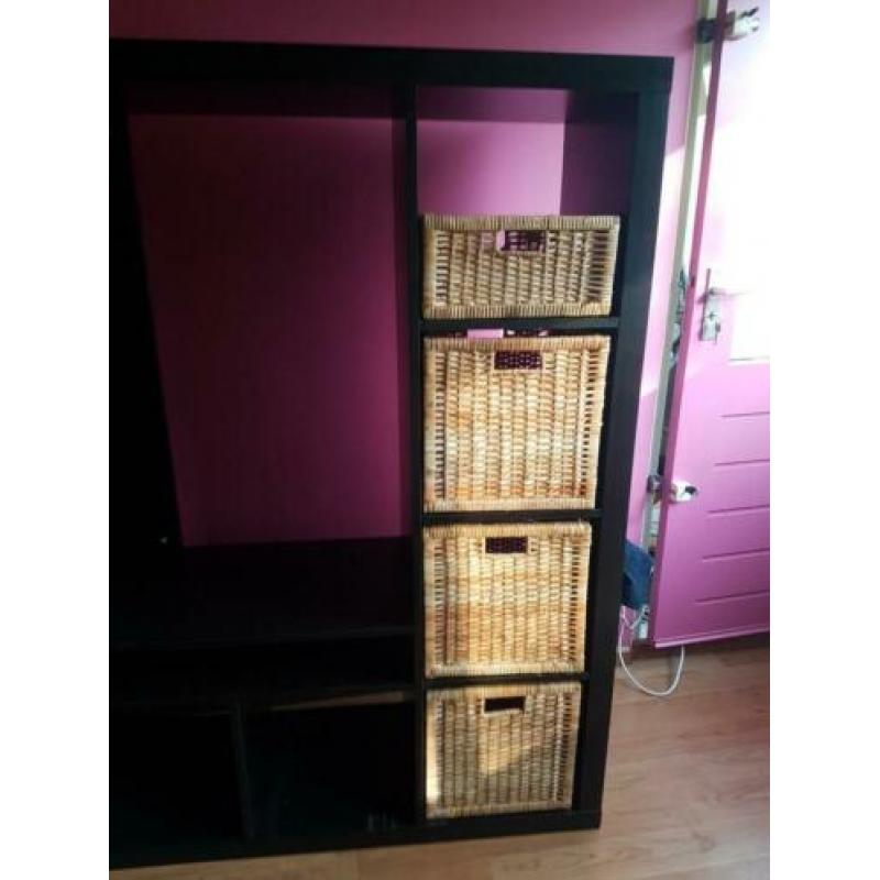 Ikea open kast / roomdivider met vier manden