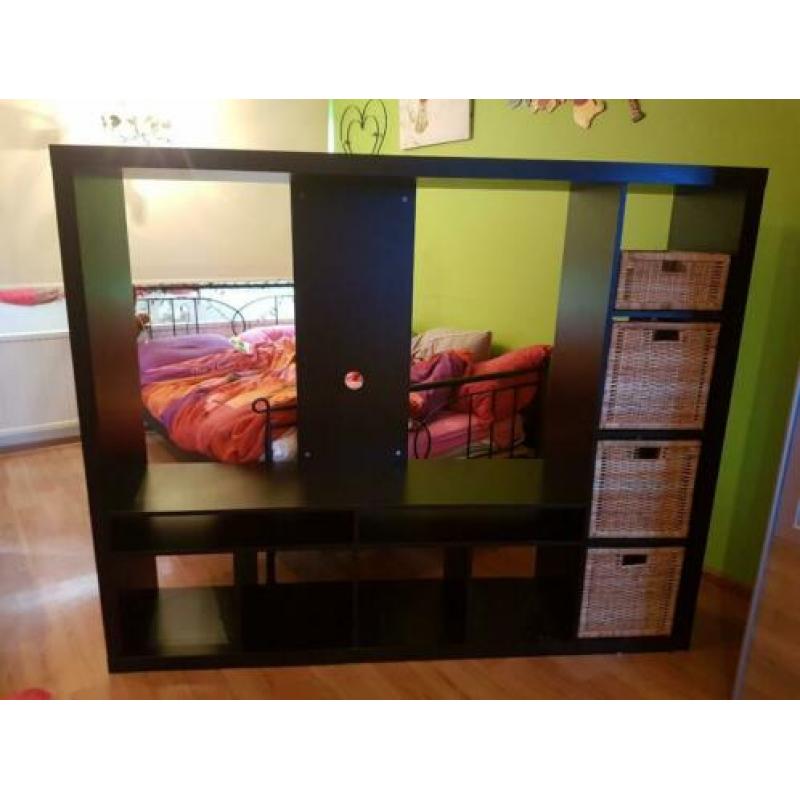 Ikea open kast / roomdivider met vier manden