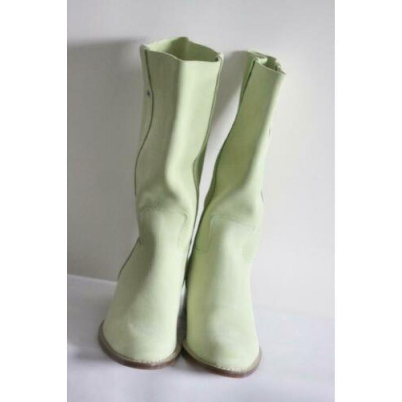 Nieuw! Elizabeth Stuart - Limoen groen suede laarzen - Mt 38