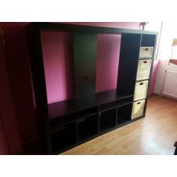 Ikea open kast / roomdivider met vier manden