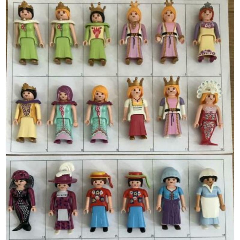 Playmobil poppetjes prinses zeemeermin dame meid nostalgisch