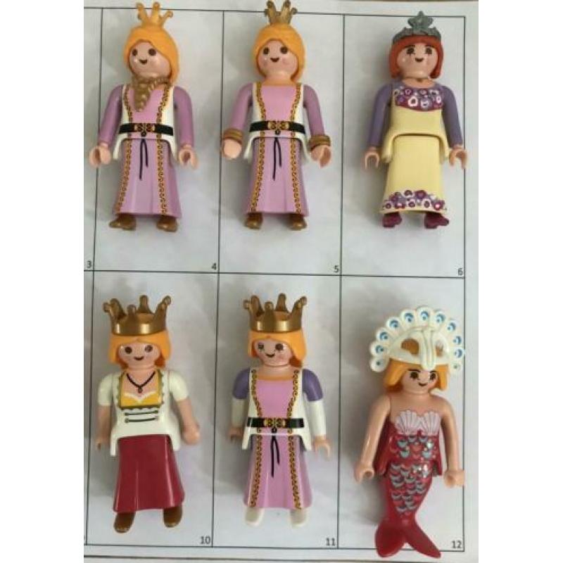 Playmobil poppetjes prinses zeemeermin dame meid nostalgisch