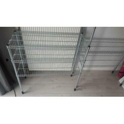 1 hoge & 1 lage stellingkast Omar (Ikea) - 2x 92cm breed