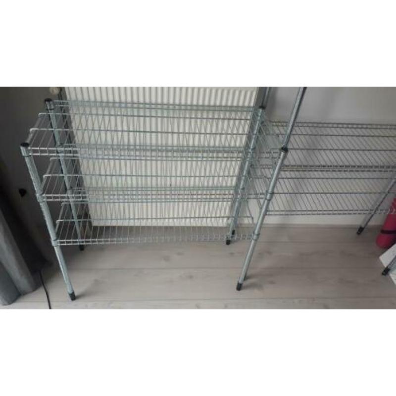 1 hoge & 1 lage stellingkast Omar (Ikea) - 2x 92cm breed