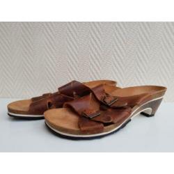 KurkOnHeels slippers, bruin., EU 41, Gratis verzending!