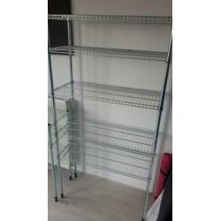 1 hoge & 1 lage stellingkast Omar (Ikea) - 2x 92cm breed