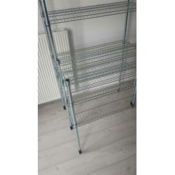 1 hoge & 1 lage stellingkast Omar (Ikea) - 2x 92cm breed