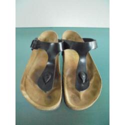 GRATIS VERZENDEN | BIRKENSTOCK zwart lak slippers 39