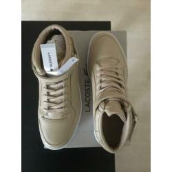 Lacoste, beige lederen heren sneakers, maat 43