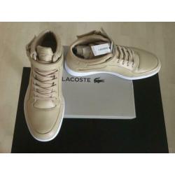 Lacoste, beige lederen heren sneakers, maat 43