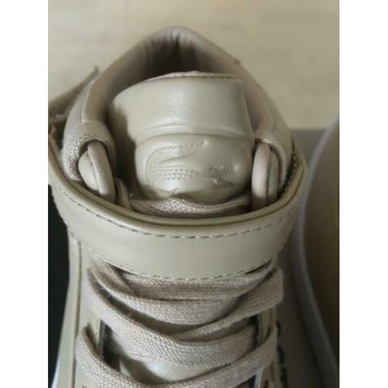 Lacoste, beige lederen heren sneakers, maat 43