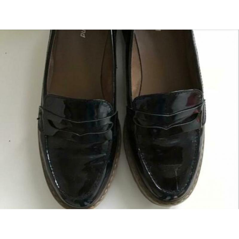 Graceland loafers zwart lakleer mt 38