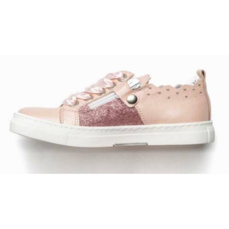 JOTTUM maat 30 lerensneaker roze/glitter - gratis verzenden